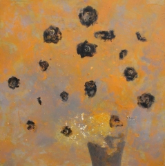 yves juhel,art,peinture,peintre,rétrospective,2000,2001,huile,toile,bouquet