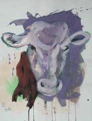 yves juhel,art,peintre,peinture,rétrospective,2002,gouache,papier,animaux,série