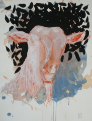 yves juhel,art,peintre,peinture,rétrospective,2002,gouache,papier,animaux