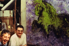 yves juhel,peintre,peinture,art,l'œuvre de la semaine,huile,toile,2001,animaux,équidés,cheval